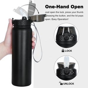 Hot Selling 304 Stainless Steel Insulated <b>Flask</b> With New Wide Handle And For Straw Lid Hot And Cool Water <b>Bottle</b> In Bulk - Product Image 4