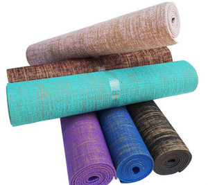 Tapis de <span class=keywords><strong>yoga</strong></span> en jute antidérapant de haute qualité avec logo, prix direct usine Guangdong - Product Image 4