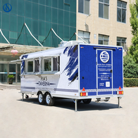 Remorque de cuisine mobile Honlu pour le café, les desserts, les burgers, le barbecue, les collations et les services de restauration de nourriture de rue