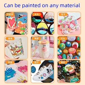 Juego de rotuladores acrílicos de 48 colores, <span class=keywords><strong>acuarela</strong></span> pintable <span class=keywords><strong>en</strong></span> piedra, productos de plástico cerámico para suministros de arte para estudiantes - Product Image 6