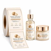 Étiquette personnalisée pour huiles essentielles, autocollante, avec logo de marque, en vinyle PVC imperméable, impression dorée, pour emballage cosmétique