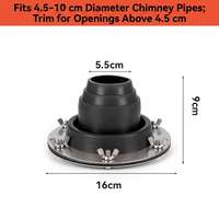 Kit de fixation de poêle en silicone résistant à la chaleur pour cheminée de tente, ouverture de cheminée pour poêle à bois, idéal pour le camping, les yourtes et les tentes cloche