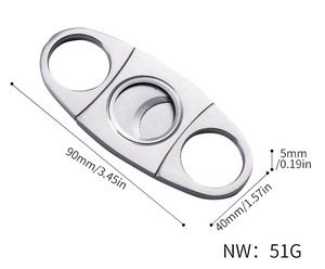 Cortador de Cigarros de Acero Inoxidable al por Mayor, Diámetro de Corte de 21 mm |   Cuchilla de Bolsillo Doble Guillotina Sharp, a Granel, YunAng OEM - Product Image 6