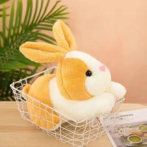 Toptan 25cm Kawaii gerçekçi kabarık tavşan peluş oyuncak PP pamuk dolum özel yumuşak yastıklar örgü astar yorgan tatil hediye - Product Image 5