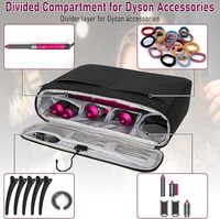 Sac de rangement de voyage compatible avec Dyson Airwrap Styler Sac de voyage portable pour bigoudi et fixation avec multi-poches