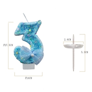 เทียนแบบมีหมายเลขแบบทำมือของตกแต่งบ้านเทียนเค้กวันเกิด - Product Image 1
