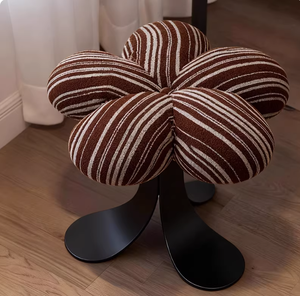 Tabouret de luxe pour salle de bain et chambre à coucher, tabouret simple pour coiffeuse, tabouret rond en acier inoxydable pour usage domestique. - Product Image 3