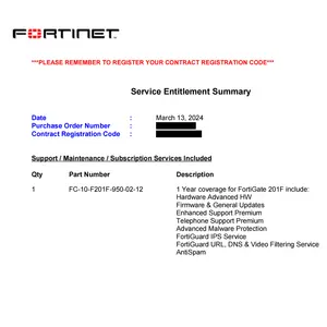 FC-10-0070F-950-02-12 Fortinet FG-70F Firewall FortiGate-70F Lisensi 1 tahun Threat Protection (UTP)