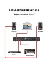 Interface audio USB pour PC, 4 entrées, équipement d'enregistrement en studio musical, carte son professionnelle, interface audio