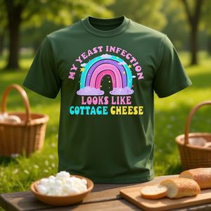 Mi Infección por Hongos Parece Queso Cottage, Camiseta con Humor para Adultos, Camiseta Divertida - Product Image 1