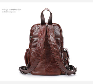 Borse in pelle Vintage di lusso all'ingrosso per le donne chiusura con cerniera a spalla zaini per la scuola e gli studenti per uso esterno - Product Image 6