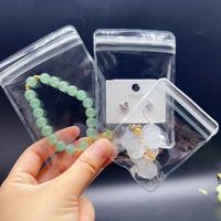 Mini pochettes organisateur de maquillage transparentes Ziplock en PVC 22 cm petits sacs en plastique robustes avec valve pour collier emballage vêtements utilisation