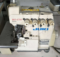 Machine à coudre surjeteuse Juki-6716 d'occasion avec composants PLC, épaisseur de couture 3-10 mm