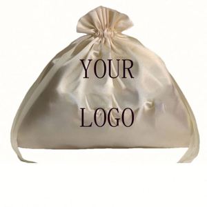 Bags Bulk <b>Drawstring</b> <b>Backpack</b> Satin String Cinch Bag for Gym Sports Party Short Trip Promotion Gift - Product Image 4
