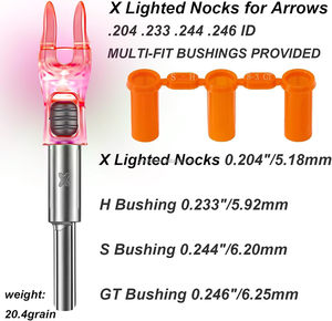 HT Lot <span class=keywords><strong>de</strong></span> 6 Nocks <span class=keywords><strong>de</strong></span> flèche LED lumineux activés par <span class=keywords><strong>la</strong></span> lumière nocturne, haute luminosité, autonomie <span class=keywords><strong>de</strong></span> 48 heures, rouge, vert, bleu, pour tir à l'arc et chasse - Product Image 2