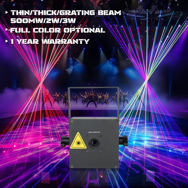 Knight Dmx Dj Mini Thin Beam 3w Rgb Full Color Laser Light for Stage Show