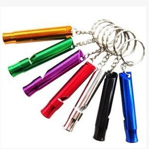 Outdoor Survival Whistle Aluminum Alloy Multi Color Keychain Durable EDC Gear For Running Sports - Product Image 1