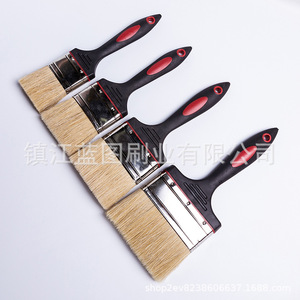 Paintbrush Pig Bristles 15-22mm <b>Rubber</b> <b>Plastic</b> Handle Black Red Painting Brushing Cleaning LT626B - Product Image 4