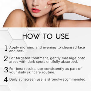 Crème Éclaircissante Visage Marque Blanche – Aide à Réduire les Taches Pigmentaires, Correctrice, Non Grasse, Soin Quotidien pour une Peau Uniforme - Product Image 5