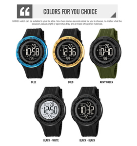 Montre numérique de sport SKMEI 2155, 5 options de couleur, grand cadran de 47 mm, étanche 30 m, double heure, chronographe, alarme - Product Image 4