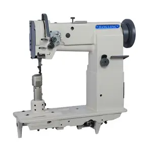 Máquina de coser industrial, máquina de coser de cuero de punto de bloqueo de alimentación compuesta de cama de poste 8365