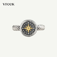 Bague VFOOK en argent sterling 925 torsadée et tressée faite à la main, sans nickel, pour femmes et hommes, unisexe