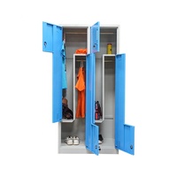 Garde-robe de gymnastique à 6 portes, meuble à 6 compartiments, placard de rangement, casier en métal