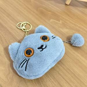 热销毛绒大眼睛猫钱包毛绒动物奇思妙想猫绒布 - Product Image 3