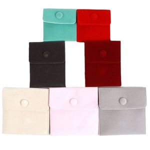 Pochette en velours de qualité supérieure pour bijoux et bracelets avec fermeture à pression, sac cadeau avec logo double face - Product Image 2