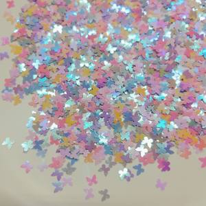 إكسسوارات قطع ترتر من كلوريد البولي فينيل على شكل فراشة من كلوريد البولي فينيل للحرف اليدوية براقة لتزيين الأظافر وإكسسوارات حلويات ذاتية الصنع - Product Image 5