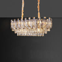 Plafonnier rond moderne en cristal fumé, lustre LED de luxe pour villa, salon, hall, décoration intérieure