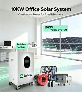 Sistema Solar Híbrido de 5KW 10KW 20KW 30KW con Almacenamiento de Batería para Uso Residencial en Techos, Más Vendido - Product Image 1