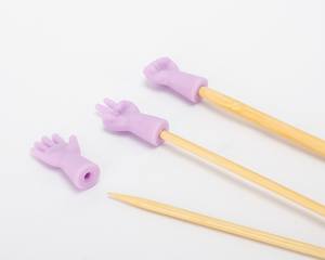 Protectores de punto para agujas de tejer, tapas de punta de aguja de punto de goma, para tejer - Product Image 4