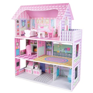 Regalos Populares, Casa <span class=keywords><strong>de</strong></span> Muñecas <span class=keywords><strong>de</strong></span> <span class=keywords><strong>Madera</strong></span> 3D DIY OEM/ODM <span class=keywords><strong>para</strong></span> <span class=keywords><strong>Niñas</strong></span>, Grande, con Muebles - Product Image 1