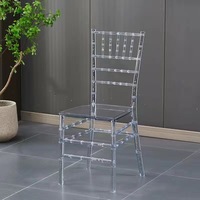 Chaise Napoléon en résine transparente pour mariage Chaise moderne abordable en plastique blanc pour événement et mariage