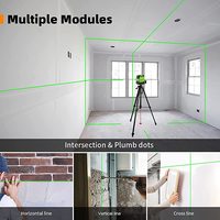 Niveaux laser vert Huepar NT411G 360 à lignes croisées, auto-nivelants, rotatifs, avec étui de transport rigide