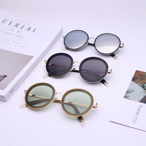 Gafas de Sol Redondas para Mujer Qianai, Lentes Azul Océano UV400, Montura Transparente, Estilo Retro, Gafas de Conducir E4-1793 - Product Image 4