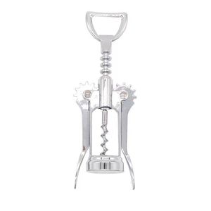 Stainless Steel Wine Opener Flat Shape Bottle Opener For Home Use With Corkscrew And Lever Design - Product Image 5