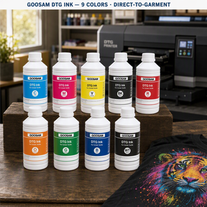 Tinta DTG de 9 Colores para Impresión Directa en Prendas, Compatible con Impresoras Brother Belt DTG, Venta al Por Mayor Directa de Fábrica - Product Image 1