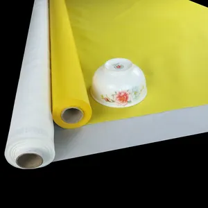 Tekstil serigrafi için fabrika fiyat sarı beyaz ipek serigrafi baskı elek bezi