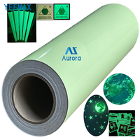 Lámina Reflectante Prismática de PVC/PET Impresa con Tinta Eco Solvente Amarillo Verde, Película Fotoluminiscente Autoadhesiva para Tráfico