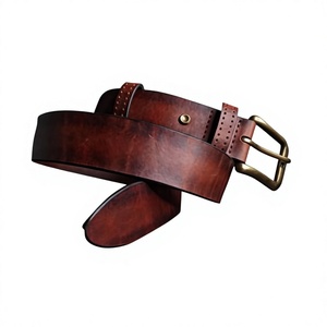 Ceintures en cuir véritable pour hommes, design personnalisé, style vintage, boucle de luxe, fabrication artisanale, en vente. - Product Image 3