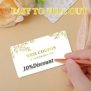 Bons <span class=keywords><strong>de</strong></span> réduction personnalisés imprimés en offset sur papier et carton duplex avec code QR, service d'impression <span class=keywords><strong>de</strong></span> coupons pour la vente au détail et les restaurants - Product Image 2