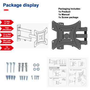 Supporto <span class=keywords><strong>TV</strong></span> Economico con Braccio Girevole Regolabile e Movimento Completo E15CBHL - Product Image 5