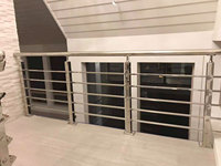 Homedeco Garde-corps moderne en acier inoxydable et verre, système de fixation DIY pour balcon, câble, main courante, piscine, escalier, balustrade, pince, garantie 5 ans