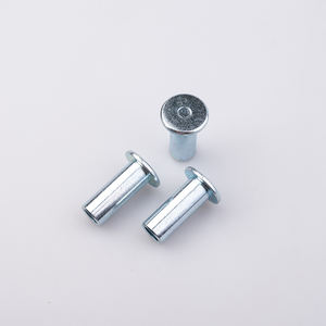 Remaches semitubulares de cabeza redonda DIN 6791 de acero al carbono galvanizado, clase 10, diámetro de cabeza de 1/2 pulgada, GDTYF TYF-BR23060601 - Product Image 2