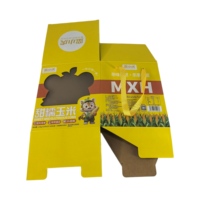 Boîte en carton ondulé imprimée en couleur avec fenêtre découpée pour l'emballage cadeau de maïs sucré et glutineux, avec poignée en corde
