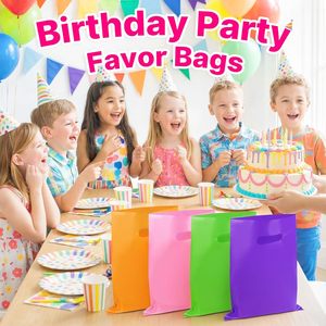 Pink Plastic <b>Gift</b> <b>Bags</b> 8x11in Die Cut Handles 50 Pcs For Party Favors Wedding Birthday Anniversary - Product Image 3