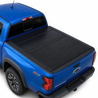 Couverture de benne de camion pliable en quatre parties, étanche, en alliage, profil bas, pour F-150 2023-2026, Chevy Colorado, GMC Canyon, benne de 5'1'', accessoires