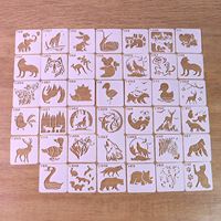 Pochoirs animaux mignons réutilisables pour la peinture, pochoirs personnalisés pour le dessin sur bois rochers toile tissu bricolage artisanat carte verre poterie